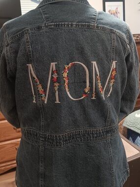 bill blass Blue Denim Jacket with Contrast Stitching